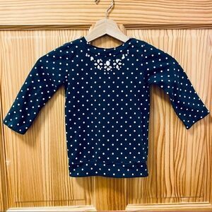 NWOT Carter's grey long sleeve dot sweatshirt 3T